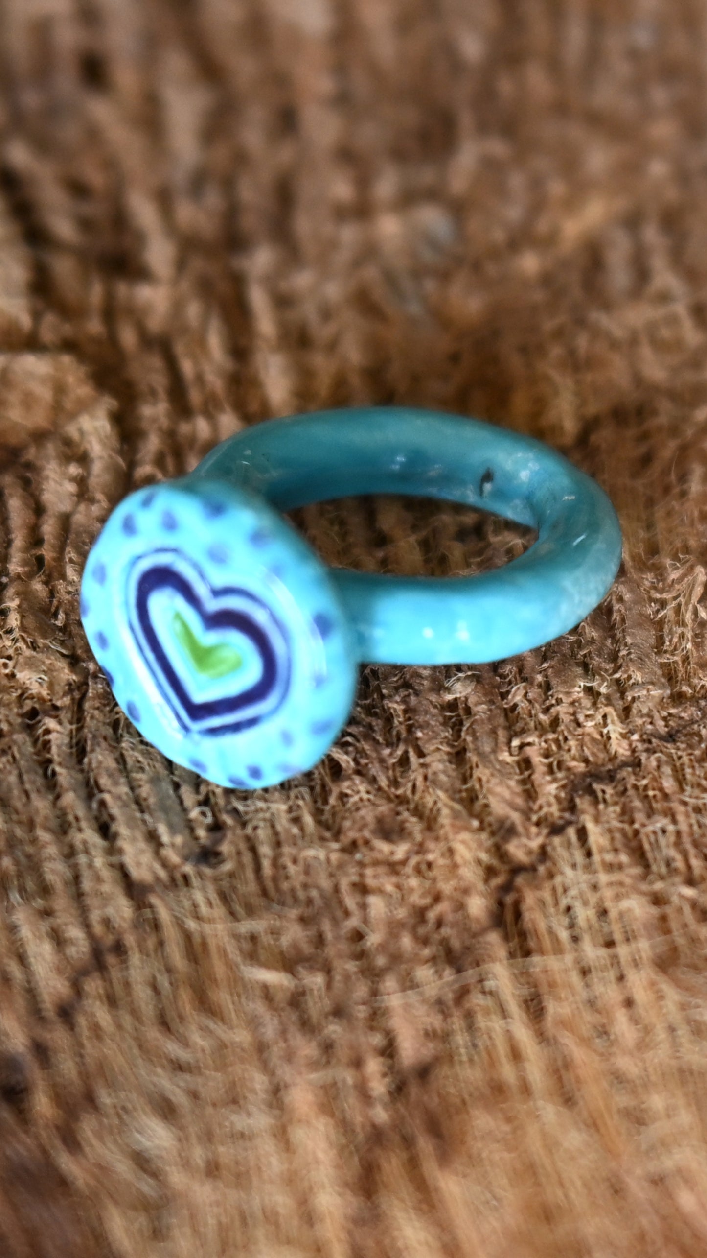 RNG-HRT01AQA: Aqua Heart Ceramic Ring
