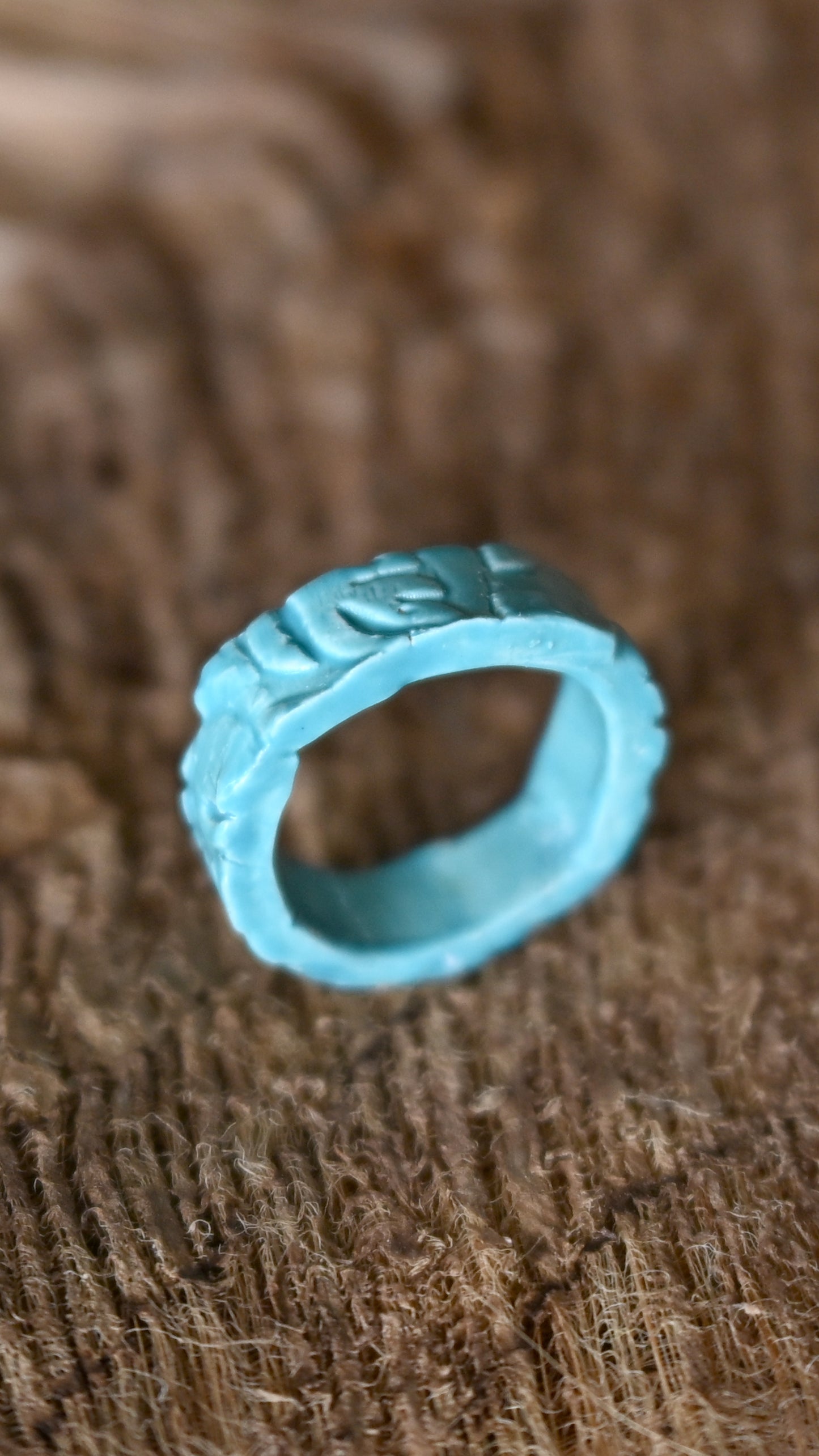 RNG-SPF01AQA: Spring Flowers Textured Ceramic Ring
